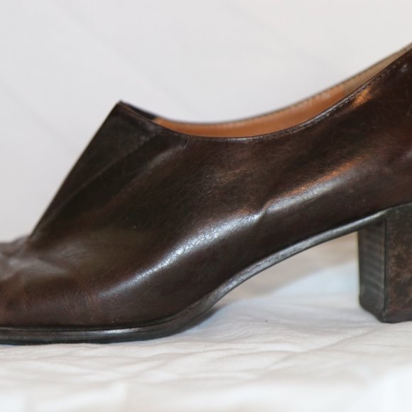 ARNOLD CHURGIN BOOTIES SIZE 39 1/2 BROWN USED - Picture 1 of 16